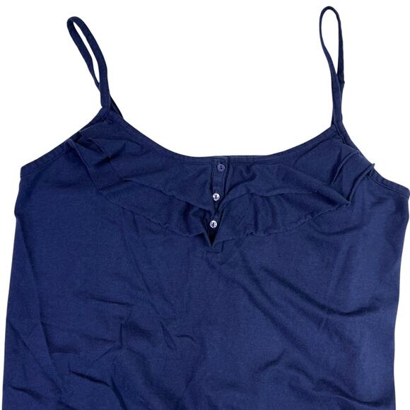 Lane Bryant Ruffled Tank Top Plus Size 14/16 Dark Blue - Picture 7 of 11